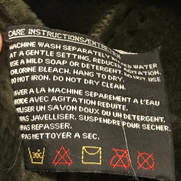 Portrait faux suede and faux fur winter coat maxi women's 16 forest green hood - Picture 12 of 16